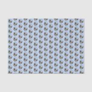 Papel De Seda Keeshond Pair de Kees pintando Arte Animal Origina