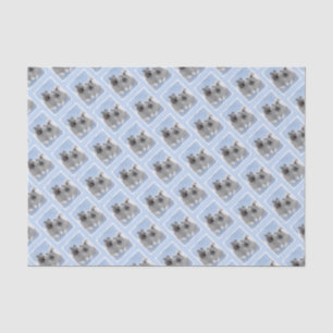Papel De Seda Keeshond Pair de Kees pintando Arte Animal Origina