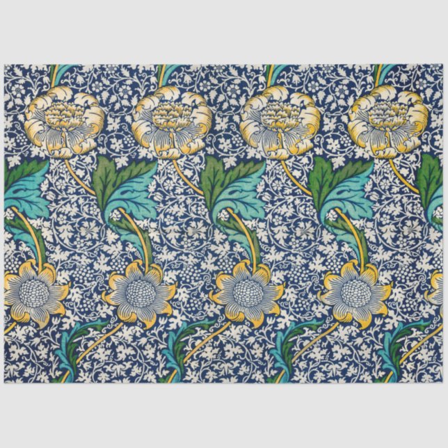 Papel De Seda Kennet Pattern (por William Morris) (Frente )