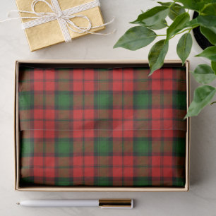 Papel De Seda Kerr tartan green xadrez vermelha