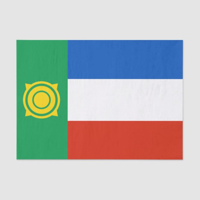 Papel De Seda Khakassia Flag (Frente )