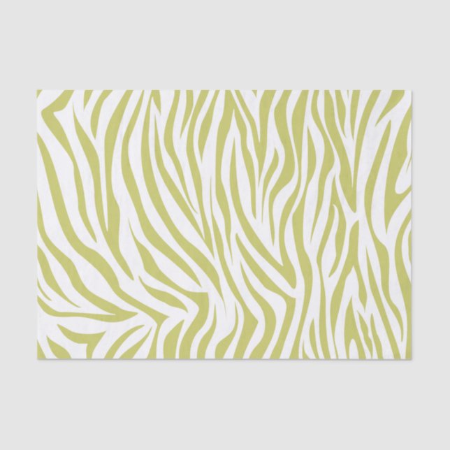 Papel De Seda Khaki Safari Zebra (Frente )