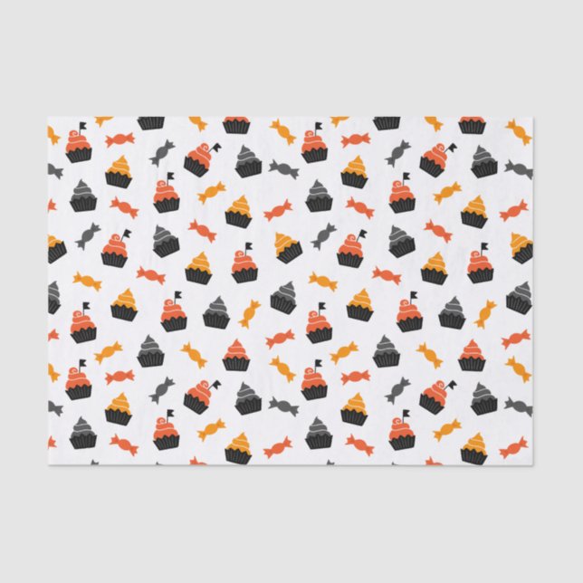 Papel De Seda Kids Halloween Party Candy Cupcakes (Frente )