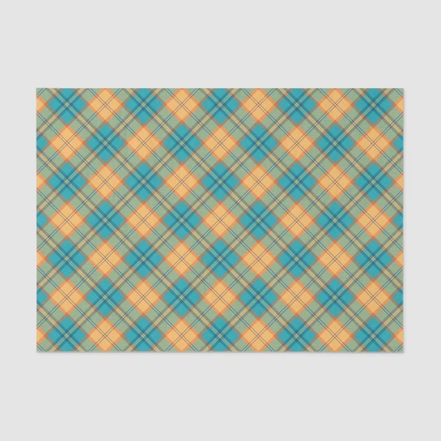 Papel De Seda Kingfisher Tartan Tissue Paper (Frente )