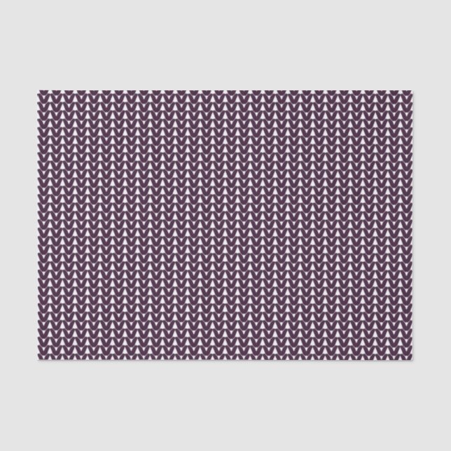 Papel De Seda Knit Stitch Yarn Textos Artesanatos Roxo (Frente )
