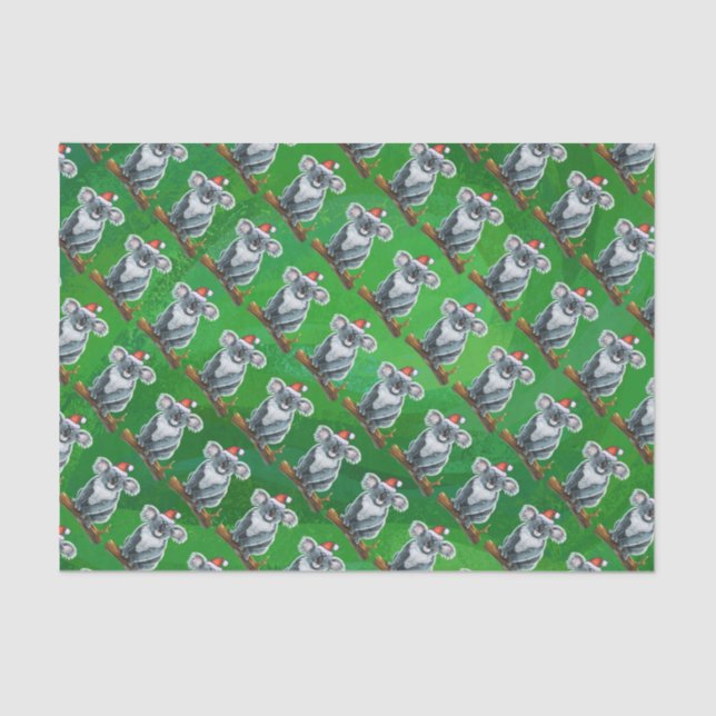 Papel De Seda Koala Bear Christmas (Frente )