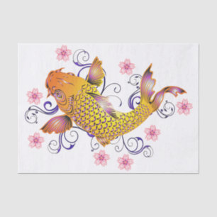 Papel De Seda Koi bonito