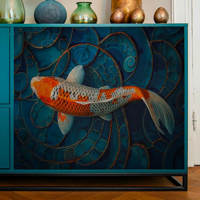 Papel De Seda Koi com desacoplamento de Ouros (Criador carregado)