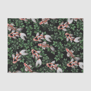 Papel De Seda Koi Pond Fish Trabalho de arte
