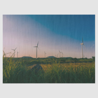 Papel De Seda korea Jeju Wind Farm Landscape Wrapping Paper