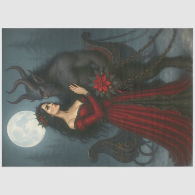 Papel De Seda Krampus and the Winter Goddess | Dark Christmas  (Frente )