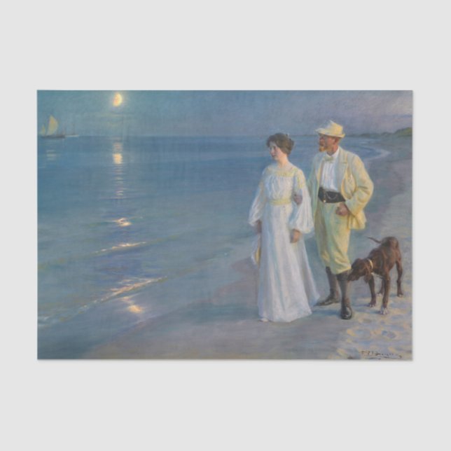 Papel De Seda Kroyer - O Artista e sua Esposa na Praia (Frente )