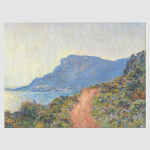 Papel De Seda La Corniche perto de Mônaco por Claude Monet