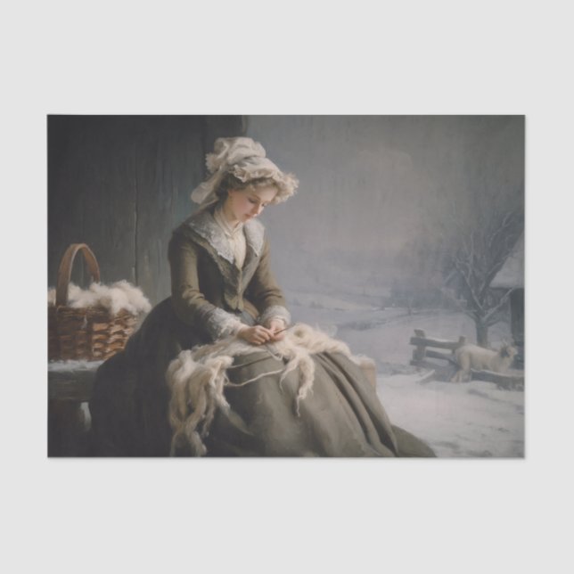 Papel De Seda Lã de colheita (Frente )