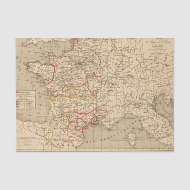 Papel De Seda La France 1223 um 1270 (Frente )