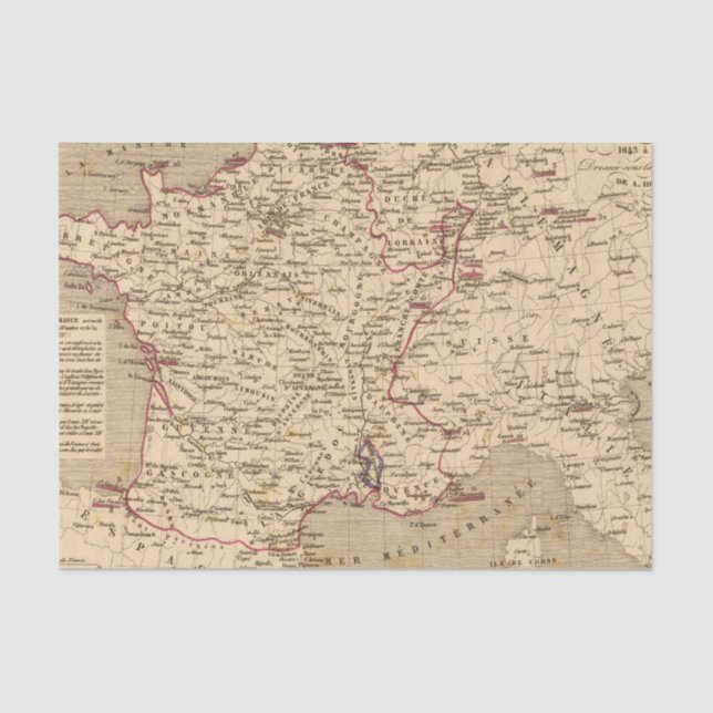 Papel De Seda La France 1643 um 1715 (Frente )