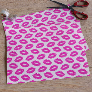 Papel De Seda Lábios cor-de-rosa Beijos com ponta