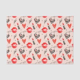 Papel De Seda Lábios De Batom Girly Things (Série Design 26 Ve
