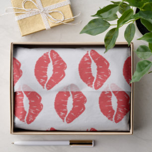 Papel De Seda Lábios Vermelhos, Batom Vermelho, Beijo, Padrão De