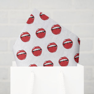 Papel De Seda Lábios Vermelhos Engraçados