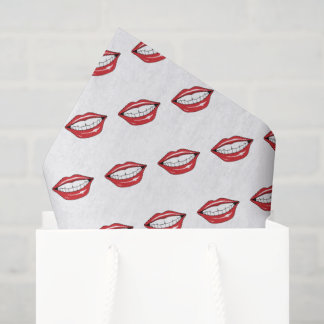 Papel De Seda Lábios Vermelhos Engraçados
