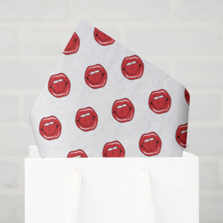 Papel De Seda Lábios Vermelhos Engraçados 