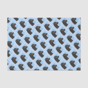 Papel De Seda Labrador Retriever Black Pintura Original