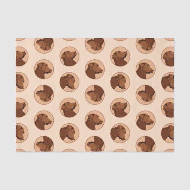 Papel De Seda Labrador Retriever Pintando Chocolate Lab Arte Can (Frente )
