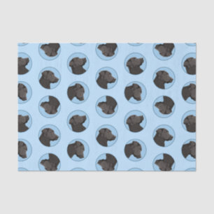 Papel De Seda Labrador Retriever Pintando Pet Arte Negra