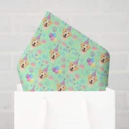 Papel De Seda Labrador Retriever Tissue Paper in Green