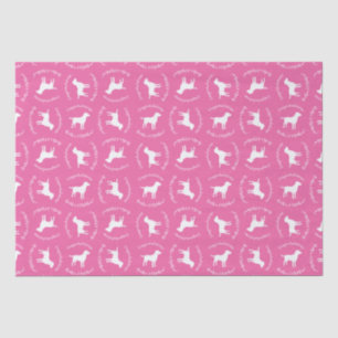 Papel De Seda Labrador Tema Cão - Chá de fraldas Rosa