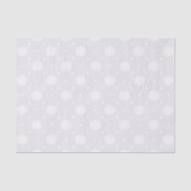 Papel De Seda Lace Floral Branco Elegante (Frente )