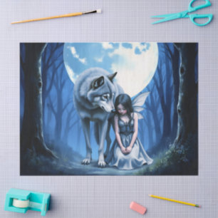 Papel De Seda Laço ao Luar – O Lobo e a Fada Gótica.  
