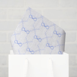 Papel De Seda Lacos Azuis de Aquarela