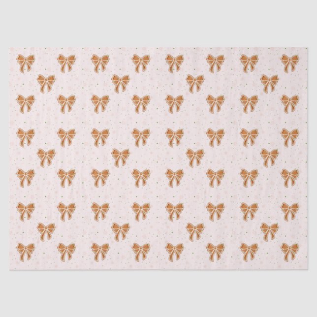 Papel De Seda Laços de Biscoito de Natal (Frente )