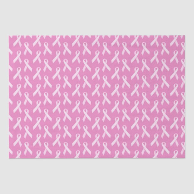 Papel De Seda Laços de Conscientização do Câncer de Mama (Frente )
