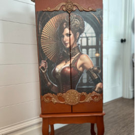 Papel De Seda Lady Cyborg mechanics steampunk v2