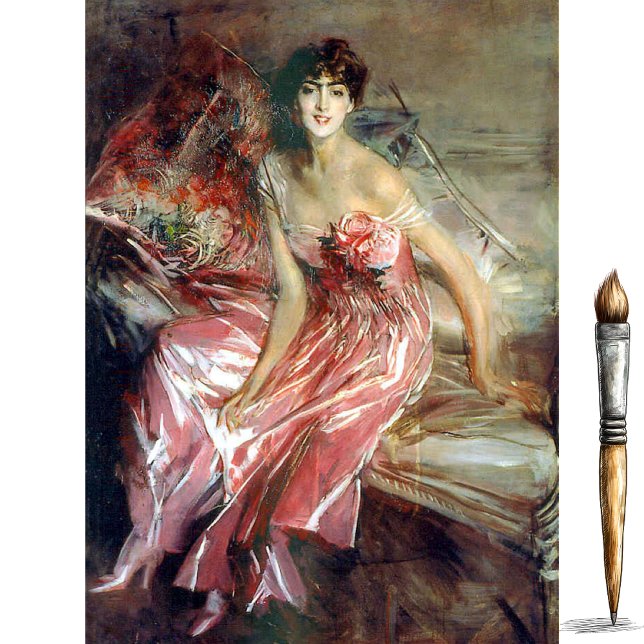 Papel De Seda Lady in Pink (1916) por Giovanni Boldini (Criador carregado)