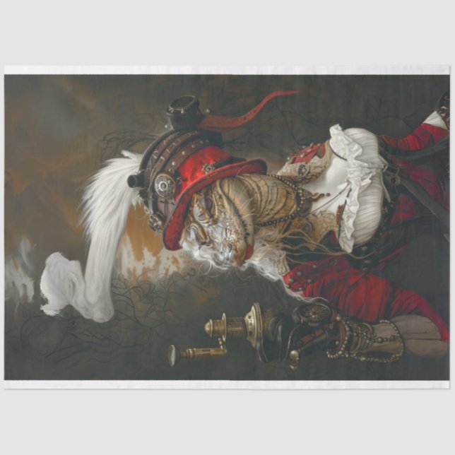 Papel De Seda Lady of the Night Alligator Decoupage (Frente )