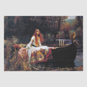 Papel De Seda Lady Shallot no Barco JW Waterhouse Belas Artes