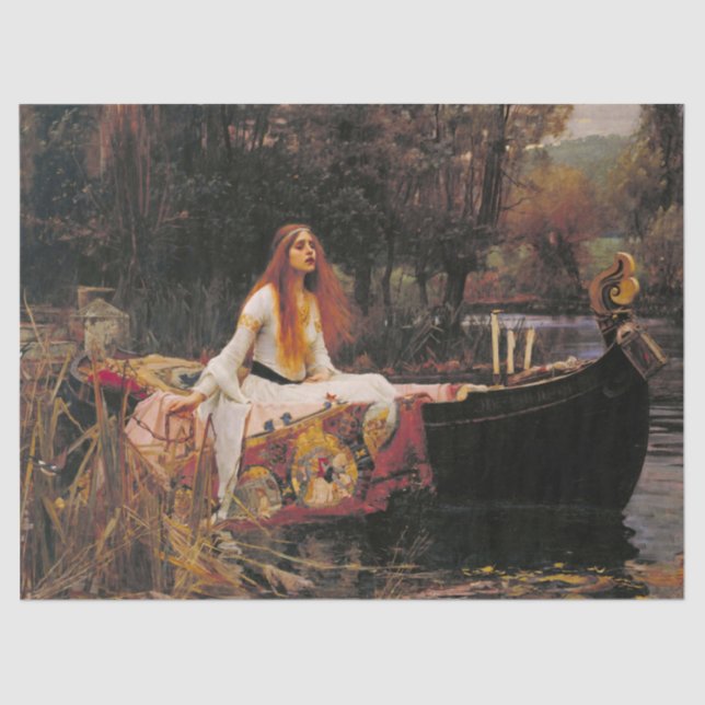 Papel De Seda Lady Shalott por John William Waterhouse (Frente )