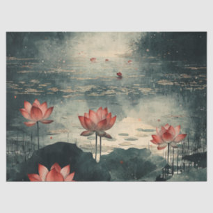 Papel De Seda Lago de Lótus ao Luar (2)