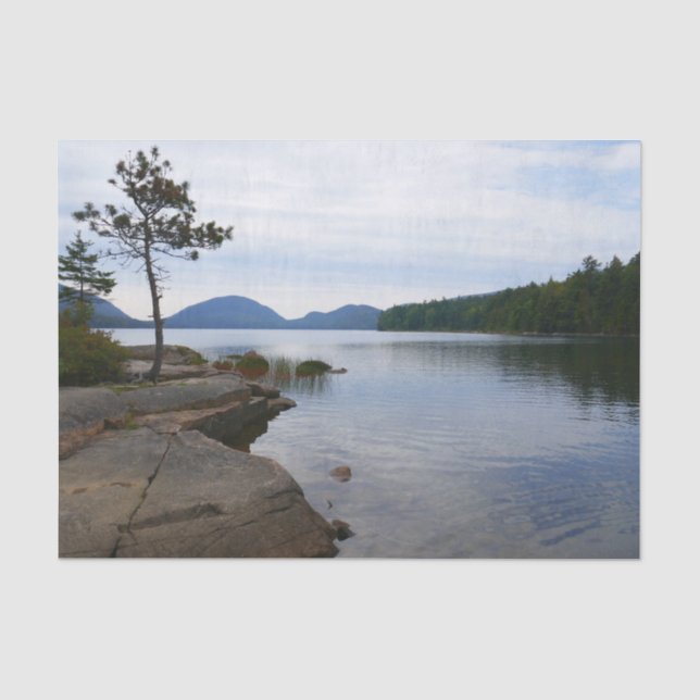 Papel De Seda Lago Eagle no Parque Nacional Acadia (Frente )