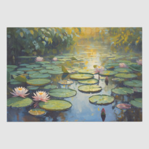 Papel De Seda Lagoa da Lírio de Água Natural da Moda