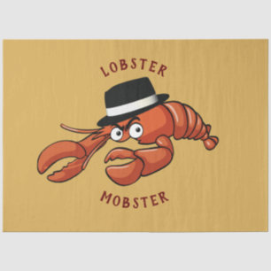 Papel De Seda Lagosta Magosta 🦞 Gangster De Cartoon De Olhos Am