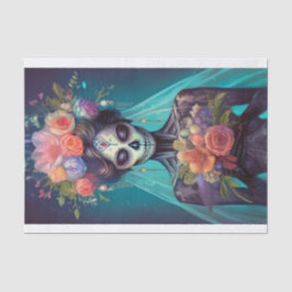 Papel De Seda Lágrimas da Noiva Gótica Esquecida e Brilhante