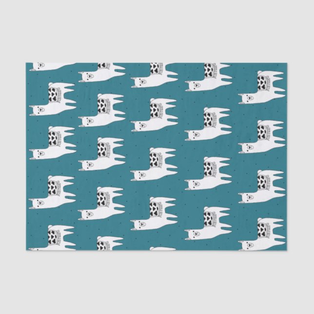 Papel De Seda Lamas esboçado modernos na moda (Frente )