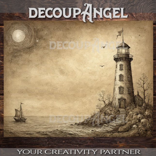 Papel De Seda Lâmpada de Cliffside: Esboço Náutico - Desligament (Criador carregado)