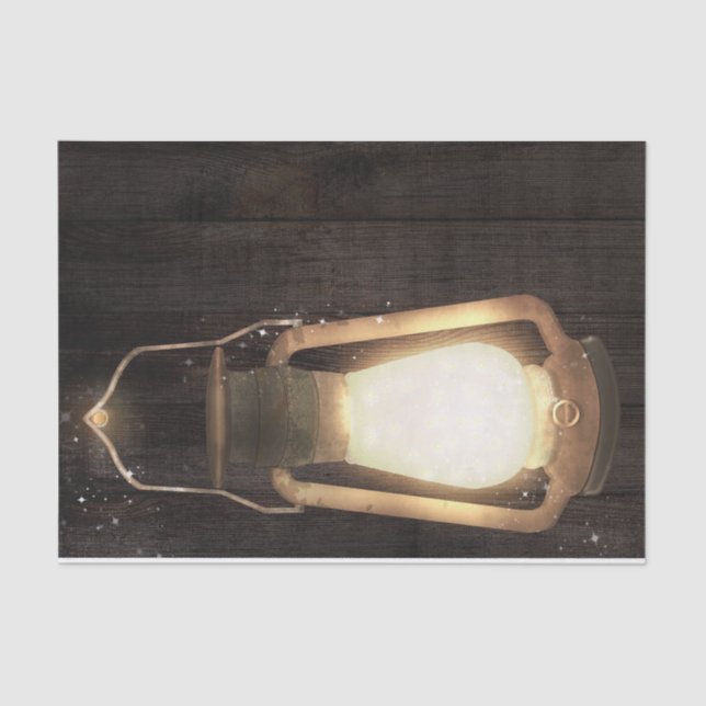 Papel De Seda Lâmpada Lanterna Rústica Marrom Casamento de Madei (Frente )