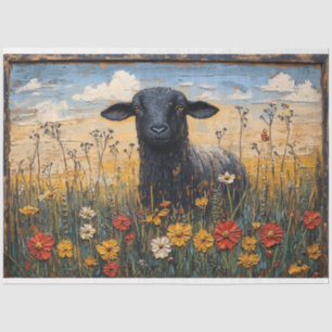 Papel De Seda Lâmpada Negra Russa com Decoupage de Artes Selvage